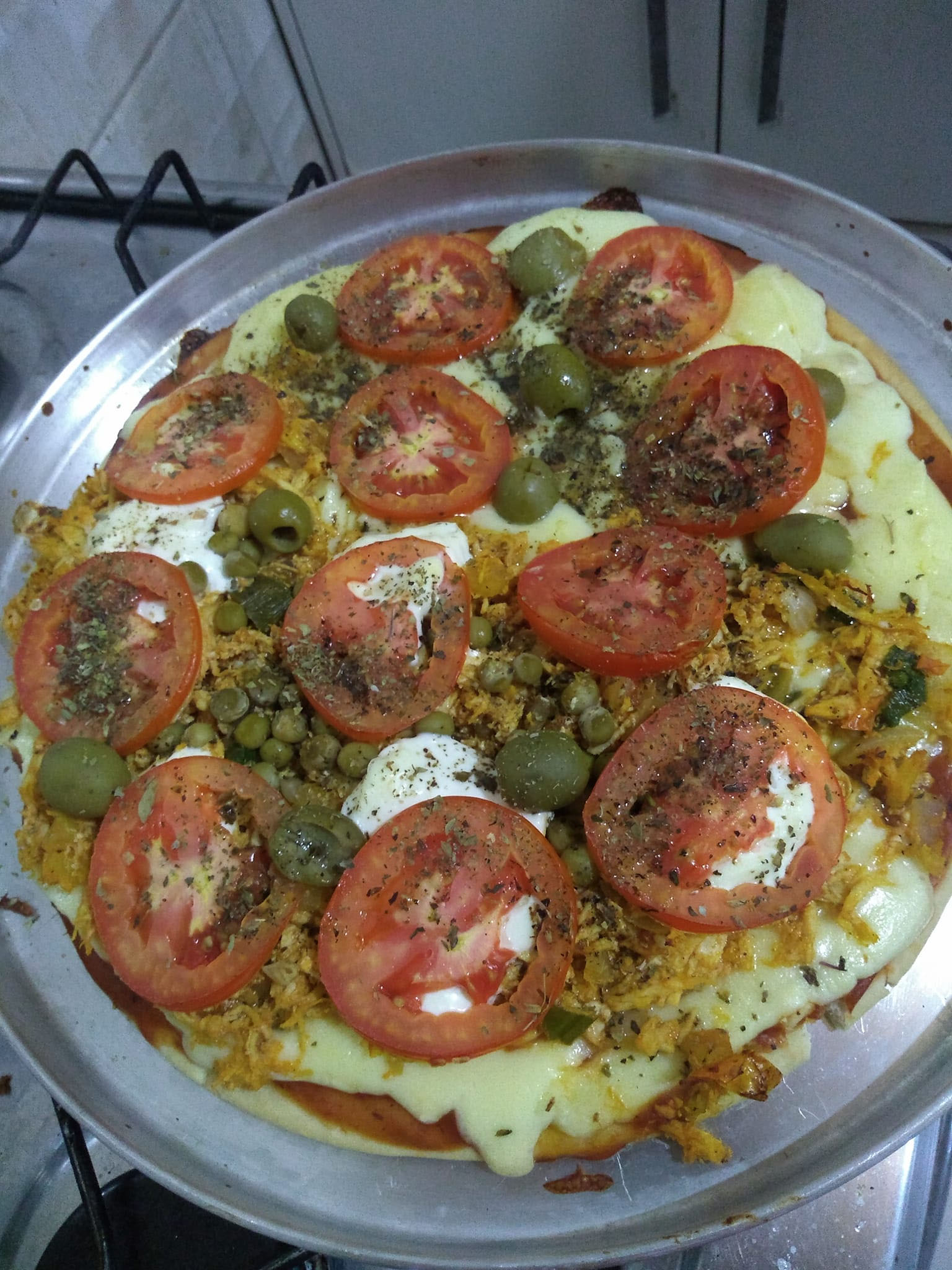 pizza caseira frango