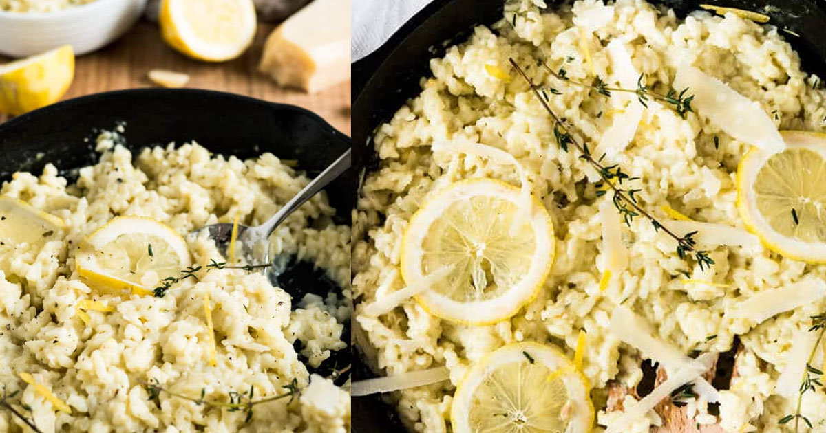 risoto de limão siciliano