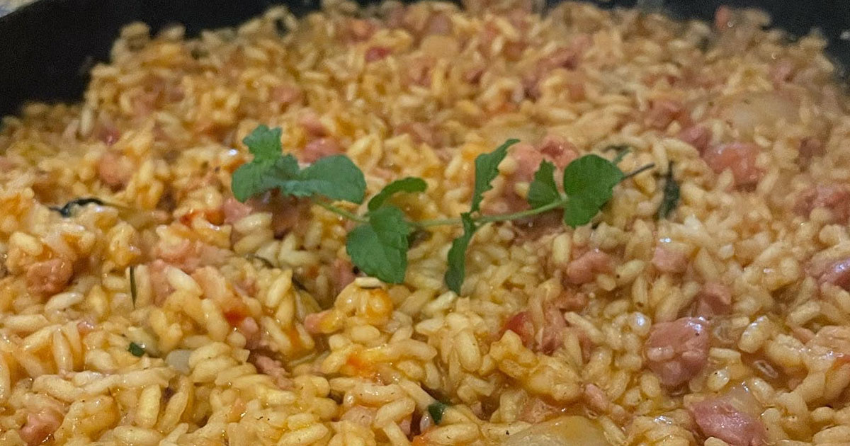 risotto de linguica