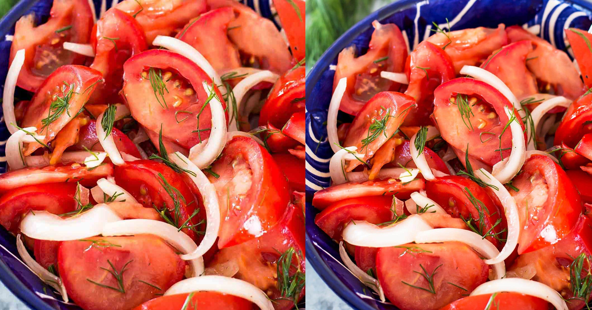 salada tomate e cebola